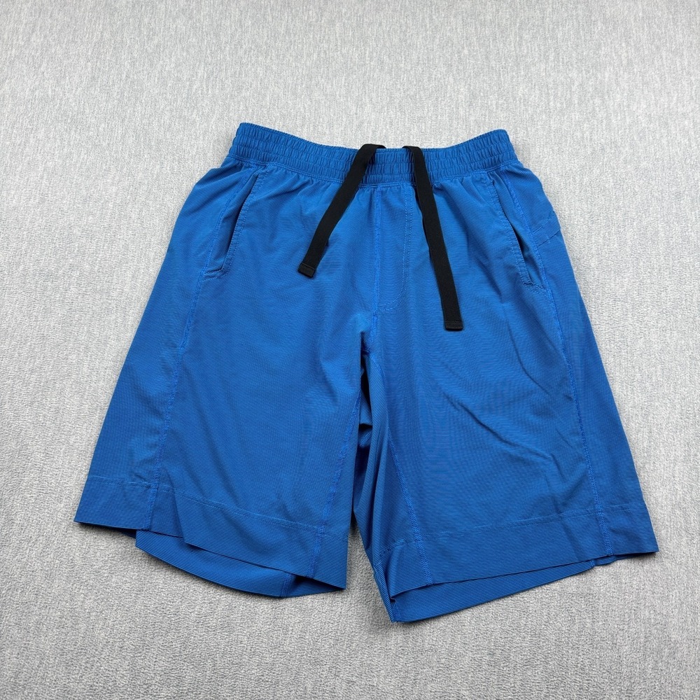 Lululemon Shorts Men Medium Blue T.H.E. Drawstring‎ Pockets Gym Workout Jogging